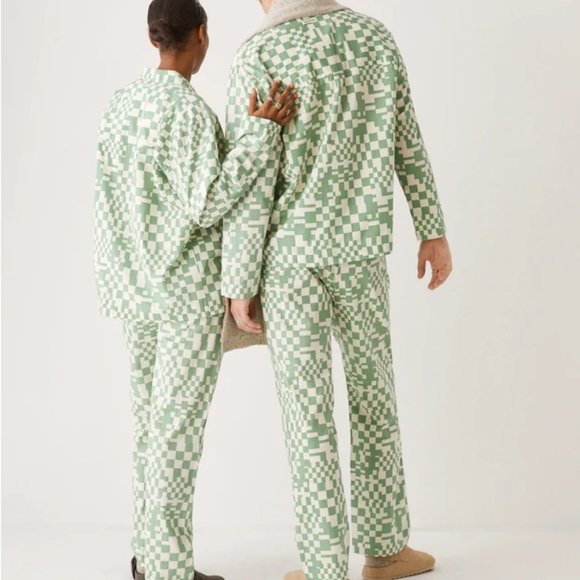 Frank & Oak Other - Frank & Oak The Printed Pyjama Set in Basil Green Size Extra Small/Small